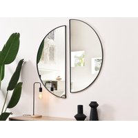 Spiegel halbrund Design 2er-Set - 50 x 100 cm - Schwarz - GAVRA von Vente-unique