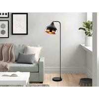 Stehleuchte verstellbar - Metall - H. 120 cm - Schwarz & Kupferfarben - YILDO von Vente-unique