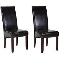 Stuhl 2er-Set - Kunstleder - Braun - ROVIGO von Vente-unique