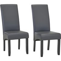 Stuhl 2er-Set - Kunstleder - Grau - ROVIGO von Vente-unique