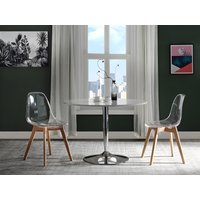 Stuhl 2er-Set - Polycarbonat & Buche - Transparent - AUDRA von Vente-unique