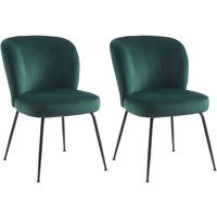 Stuhl 2er-Set - Samt & Metall - Grün - POLPONA von PASCAL MORABITO Stuhl 2er-Set - Samt & Metall - Grün - POLPONA von PASCAL MORABITO von Vente-unique