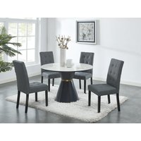 Stuhl 2er-Set - Stoff & Holz - Grau - VILLOSA Stuhl 2er-Set - Stoff & Holz - Grau - VILLOSA von Vente-unique