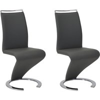 Stuhl Freischwinger 2er-Set - Kunstleder - Schwarz - TWIZY Stuhl Freischwinger 2er-Set - Kunstleder - Schwarz - TWIZY von Vente-unique