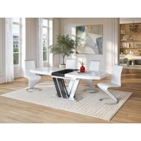 Stuhl Freischwinger 2er-Set - Kunstleder - Weiß - TWIZY Stuhl Freischwinger 2er-Set - Kunstleder - Weiß - TWIZY von Vente-unique