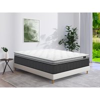 Taschenfederkernmatratze - 180 x 200 cm - Hybridmatratze - mit integriertem Topper - 1 Zone - Härtegrad 2 - Stärke 30 cm - GAMIANI von YSMÉE Taschenfederkernmatratze - 180 x 200 cm - Hybridmatratze - mit integriertem Topper - 1 Zone - Härtegrad 2 - Stärke 30 cm - GAMIANI von YSMÉE von Vente-unique