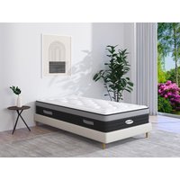 Taschenfederkernmatratze - 90 x 200 cm - Hybridmatratze - Memory Schaum - 7 Zonen - Härtegrad 3 - Stärke 25 cm - AMARANTE von NATUREA von Vente-unique