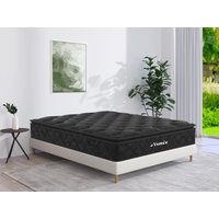 Taschenfederkernmatratze mit Übermatratze - 140 x 190 cm -  1 Zone - Härtegrad 3 - Stärke 28 cm - BLACK DREAM von YSMÉE Taschenfederkernmatratze mit Übermatratze - 140 x 190 cm -  1 Zone - Härtegrad 3 - Stärke 28 cm - BLACK DREAM von YSMÉE von Vente-unique