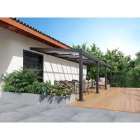 Terrassendach anlehnend aus Aluminium - Mit Schiebedach - 27 m² - Anthrazit - IZEDA Terrassendach anlehnend aus Aluminium - Mit Schiebedach - 27 m² - Anthrazit - IZEDA von Vente-unique
