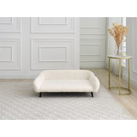 Tiersofa - 99 x 61 cm - Bouclé-Stoff & Metallgestell - Cremeweiß - ZOLIA Tiersofa - 99 x 61 cm - Bouclé-Stoff & Metallgestell - Cremeweiß - ZOLIA von Vente-unique