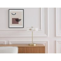 Tischlampe – Glas und gebürstetes Messing – Ø 30 x H 49 cm – LACAYA von Vente-unique