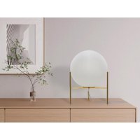 Tischleuchte Globus auf Füßen - 25 x 35 cm - Goldfarben & Weiß - BARLOW von Vente-unique