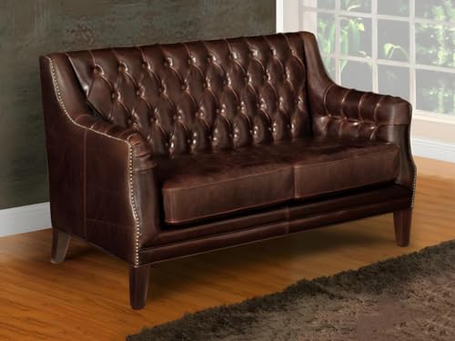 Vente-Unique-Ledersofa 2-Sitzer - Braun - Colbert von Vente-unique