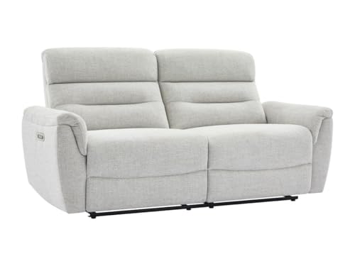 Vente-unique-3-Sitzer Elektrischer Relax-Sofa aus hellgrauem Strukturstof BREVIO Vente-unique-3-Sitzer Elektrischer Relax-Sofa aus hellgrauem Strukturstof BREVIO von Vente-unique