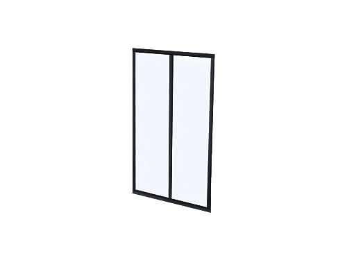 Vente-unique-Atelier-Glaswand - 60 x 130 cm - thermolackiertes Aluminium - Schwarz - Bayview von Vente-unique