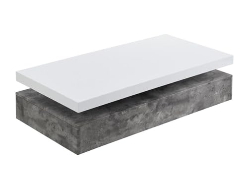 Vente-unique-Couchtisch mit 2 Schubladen - MDF - Beton-Optik & Weiß - Felix von Vente-unique