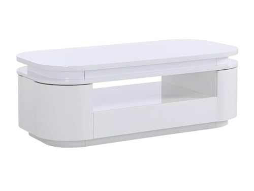 Vente-unique-Couchtisch mit 4 Türen & 1 Schublade + LEDs - MDF - Weiß - VANDANA Vente-unique-Couchtisch mit 4 Türen & 1 Schublade + LEDs - MDF - Weiß - VANDANA von Vente-unique