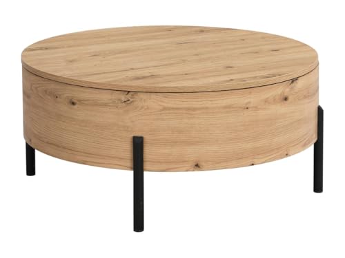 Vente-unique-Couchtisch mit drehbarer Tischplatte & Stauraum - MDF - Holzfarben - YEMELIA von Vente-unique