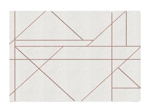 Vente-unique - Designer-Teppich mit geometrischen Formen - 160 x 230 cm - Weiß & Braun - Diana von Vente-unique