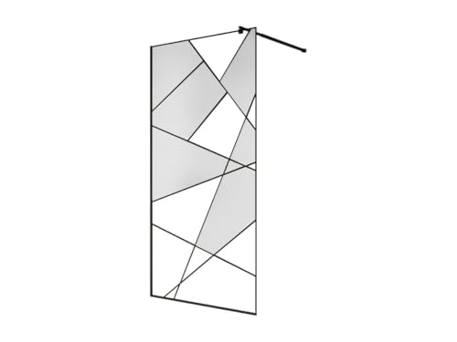 Vente-unique-Duschwand für begehbare Duschen - Siebdruck - Schwarz matt - 100 x 200 cm - TRISEO Vente-unique-Duschwand für begehbare Duschen - Siebdruck - Schwarz matt - 100 x 200 cm - TRISEO von Vente-unique