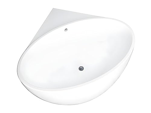 Vente-unique-Eckbadewanne - Acryl - 197 L - 127 x 127 x 58 cm - Weiß - GOURAMI von Vente-unique