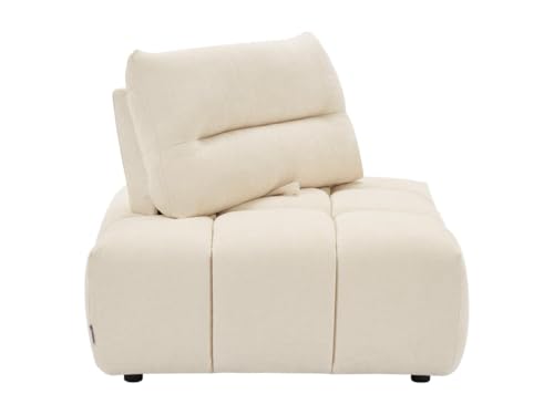 Vente-unique-Ecksessel mit Verstellbarer Rückenlehne - Strukturstoff - Beige - APOLIU von Vente-unique