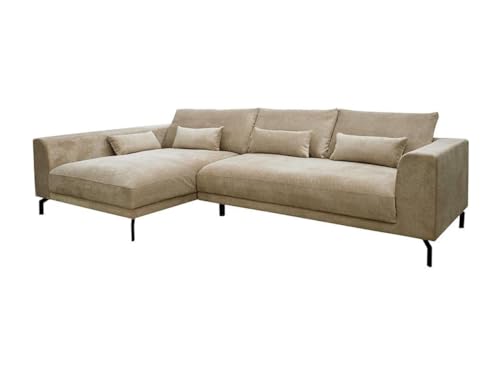 Vente-unique Ecksofa - Ecke Links - Stoff - Beige - ESOPE von Vente-unique