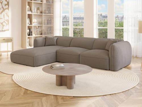 Vente-unique-Ecksofa - Ecke Links - Stoff - Taupe - CAMILIO von Maison Céphy von Vente-unique