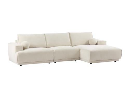 Vente-unique-Ecksofa - Ecke rechts - Chenille-Stoff - Beige - EMABI von Maison Céphy Vente-unique-Ecksofa - Ecke rechts - Chenille-Stoff - Beige - EMABI von Maison Céphy von Vente-unique