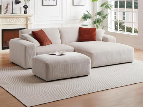 Vente-unique-Ecksofa - Ecke rechts - Cord - Beige - TIRONO von Maison Céphy von Vente-unique