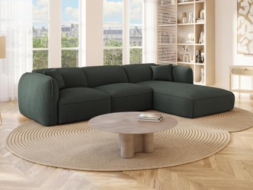 Vente-unique-Ecksofa - Ecke rechts - Stoff - Grün - CAMILIO von Maison Céphy von Vente-unique
