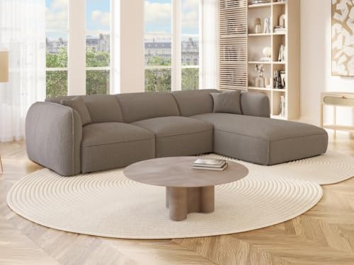 Vente-unique-Ecksofa - Ecke rechts - Stoff - Taupe - CAMILIO von Maison Céphy von Vente-unique