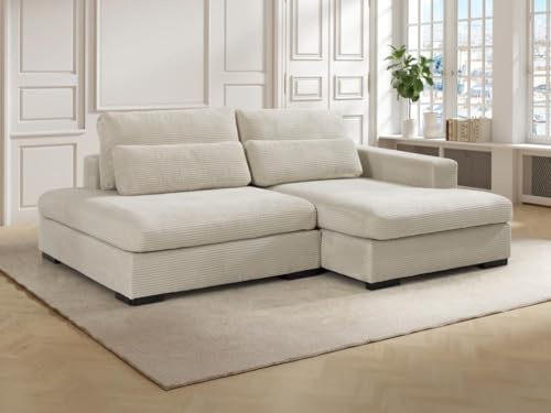 Vente-unique-Ecksofa mit Schlaffunktion - Ecke rechts - Cord - Beige - SELIORA Vente-unique-Ecksofa mit Schlaffunktion - Ecke rechts - Cord - Beige - SELIORA von Vente-unique
