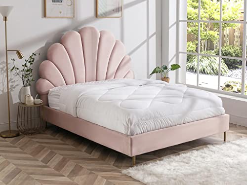 Vente-unique LIVAYA Muschelbett, 160 x 200 cm, Velours, Rosa Vente-unique LIVAYA Muschelbett, 160 x 200 cm, Velours, Rosa von Vente-unique
