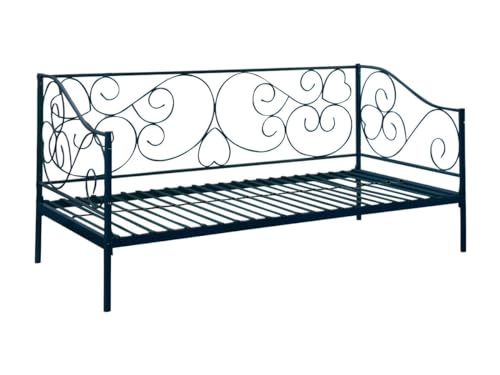 Vente-unique - Metallbett - 90 x 200 cm - Schwarz - VIVAN von Vente-unique