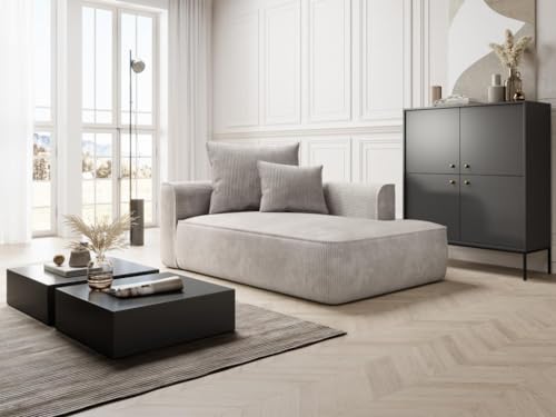 Vente-unique-Recamiere - rechtsseitig - Cord - Beige - PINETA von Vente-unique
