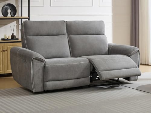 Vente-unique-Relaxsofa 3-Sitzer elektrisch - Stoff - Grau - DJARALO Vente-unique-Relaxsofa 3-Sitzer elektrisch - Stoff - Grau - DJARALO von Vente-unique