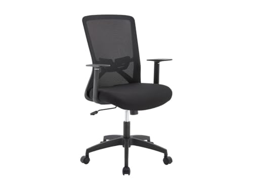 Vente-unique-Schreibtischstuhl - Stoff - Schwarz - DELVORA von Vente-unique
