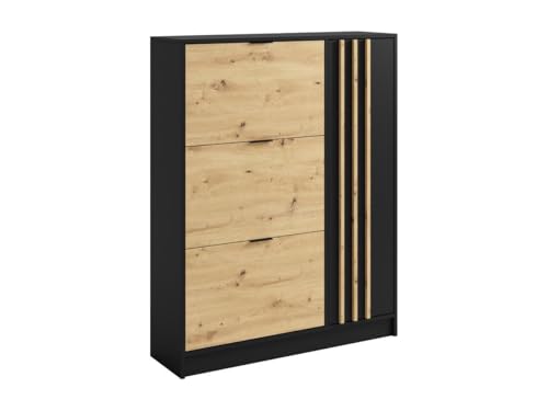 Vente-unique-Schuhschrank mit 1 Tür & 3 Fächern - Holzfarben & Schwarz - JANAKIA Vente-unique-Schuhschrank mit 1 Tür & 3 Fächern - Holzfarben & Schwarz - JANAKIA von Vente-unique