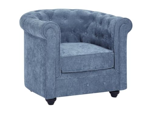 Vente-unique-Sessel - Stoff - Blau - Chesterfield Vente-unique-Sessel - Stoff - Blau - Chesterfield von Vente-unique