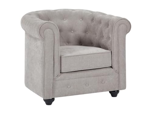 Vente-unique-Sessel - Stoff - Grau - Chesterfield von Vente-unique