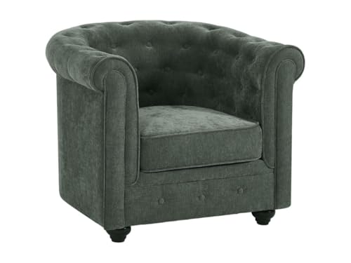 Vente-unique-Sessel - Stoff - Grün - Chesterfield Vente-unique-Sessel - Stoff - Grün - Chesterfield von Vente-unique