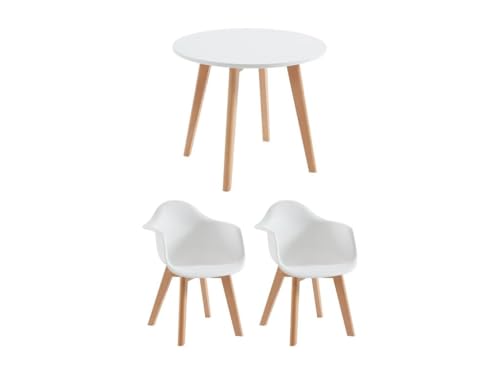 Vente-unique-Set aus Kindertisch LOULOUNE + 2 Stühlen POUPINETTE - Weiß Vente-unique-Set aus Kindertisch LOULOUNE + 2 Stühlen POUPINETTE - Weiß von Vente-unique