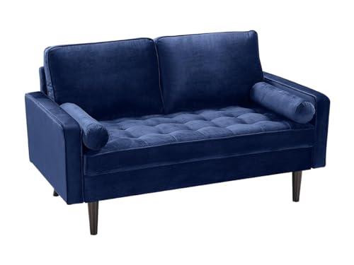 Vente-unique-Sofa 2-Sitzer - Samt - Dunkelblau - FLEUET von Vente-unique