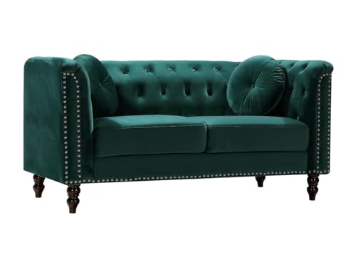 Vente-unique-Sofa 2-Sitzer - Samt - Grün - Turner von Vente-unique