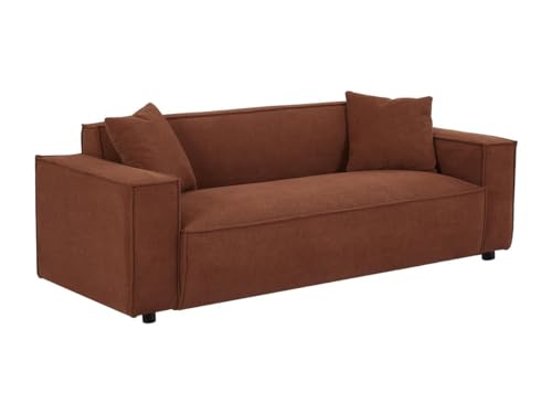 Vente-unique - Sofa 3-Sitzer - Cord - Terracotta - BORORE von Vente-unique
