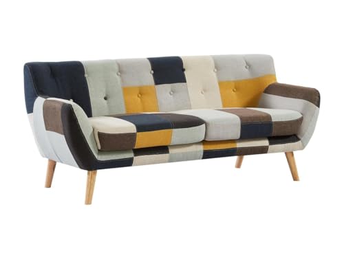 Vente-unique - Sofa 3-Sitzer - Patchwork - Mehrfarbig - SERTI II von Vente-unique