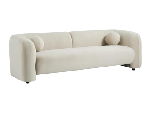 Vente-unique-Sofa 3-Sitzer - Samt - Beige - OVOTAS von Vente-unique