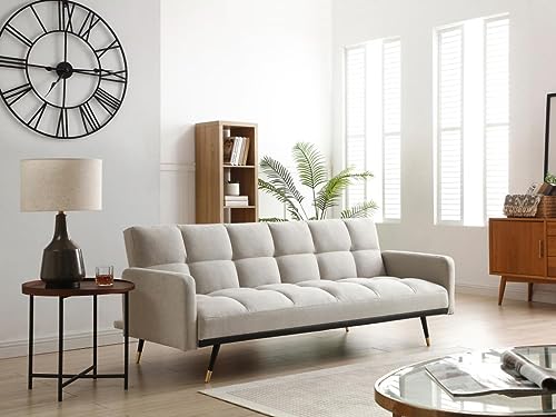 Vente-unique-Sofa 3-Sitzer mit Schlaffunktion - Stoff - Beige - ROREMA von Vente-unique