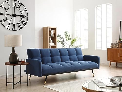 Vente-unique-Sofa 3-Sitzer mit Schlaffunktion - Stoff - Blau - ROREMA Vente-unique-Sofa 3-Sitzer mit Schlaffunktion - Stoff - Blau - ROREMA von Vente-unique